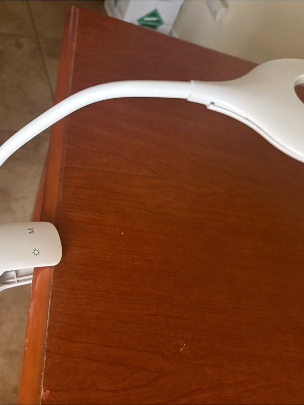 white clip-on desk light brand new